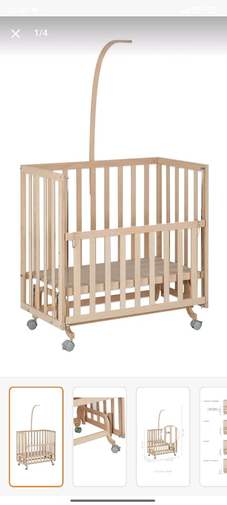 babycom 50x90 tertemiz ahşap besik - 2