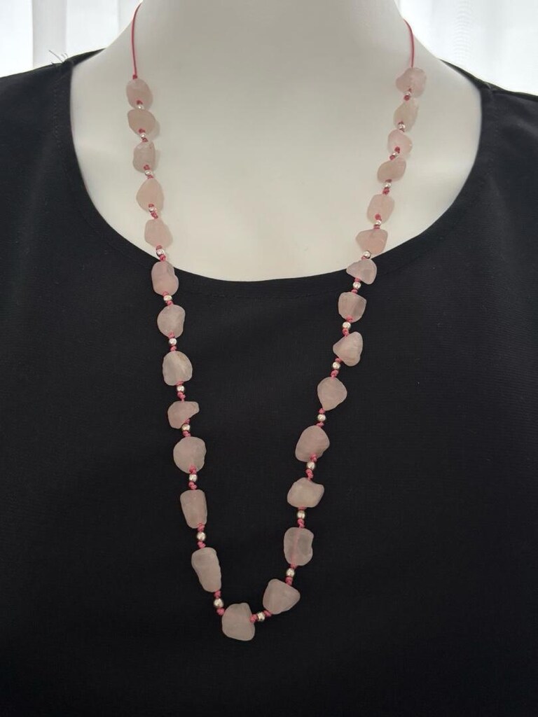 Gerçek Pembe Kuvers Kolye - 2