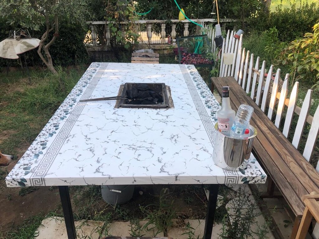 kalabalık aileler için mangal masa 2.20x1 m - 5