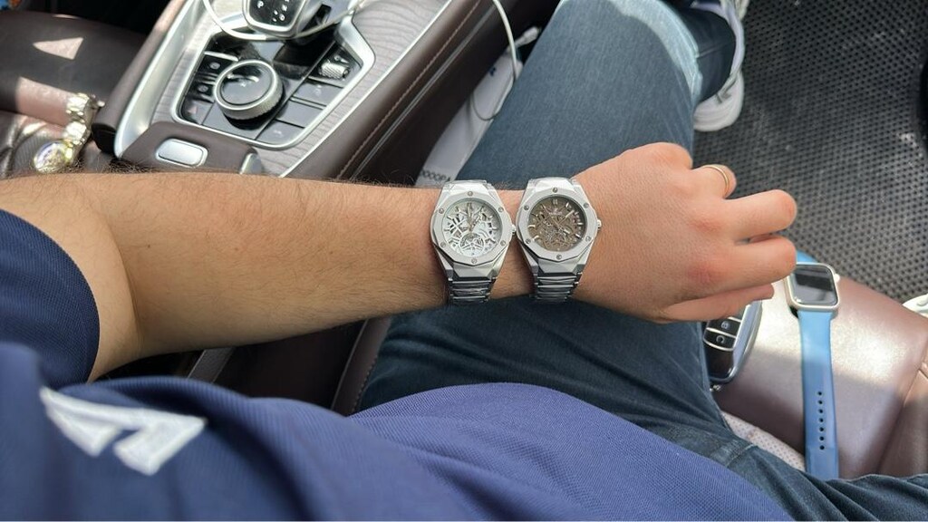 Saat otomatik hublot kahve kadran - 3