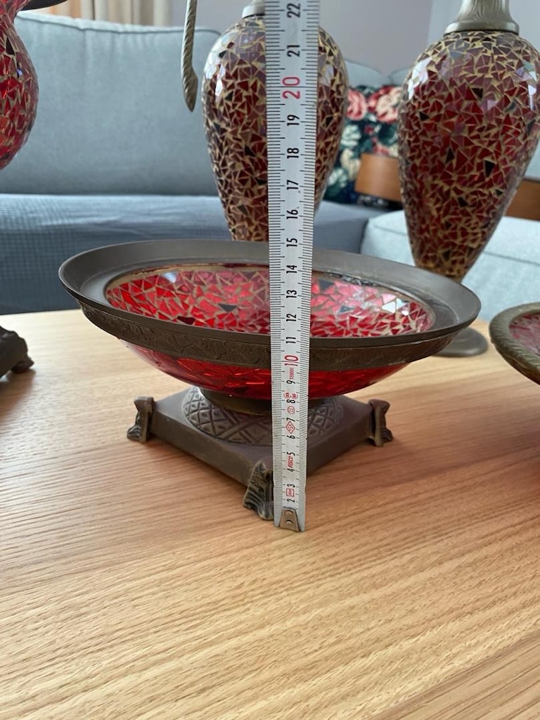 kesme mozaik vazo ve aksesuar seti - 2