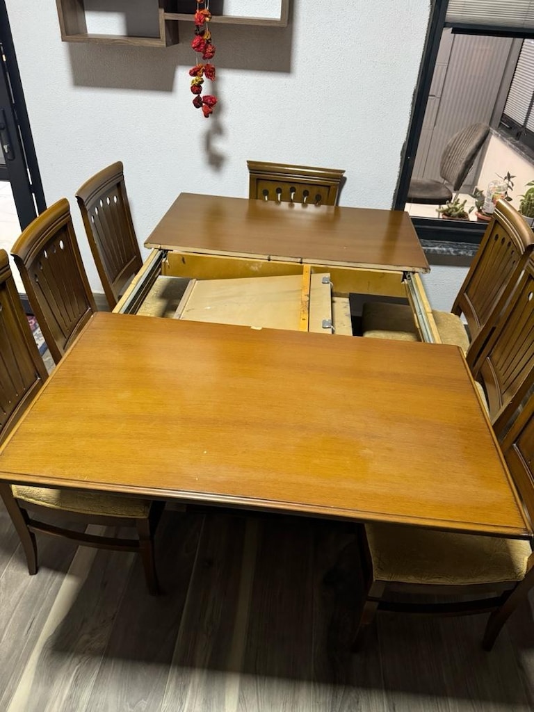 Yemek masası, açılır kapanır, 12 kişilik sağlam kullanışlı - 2
