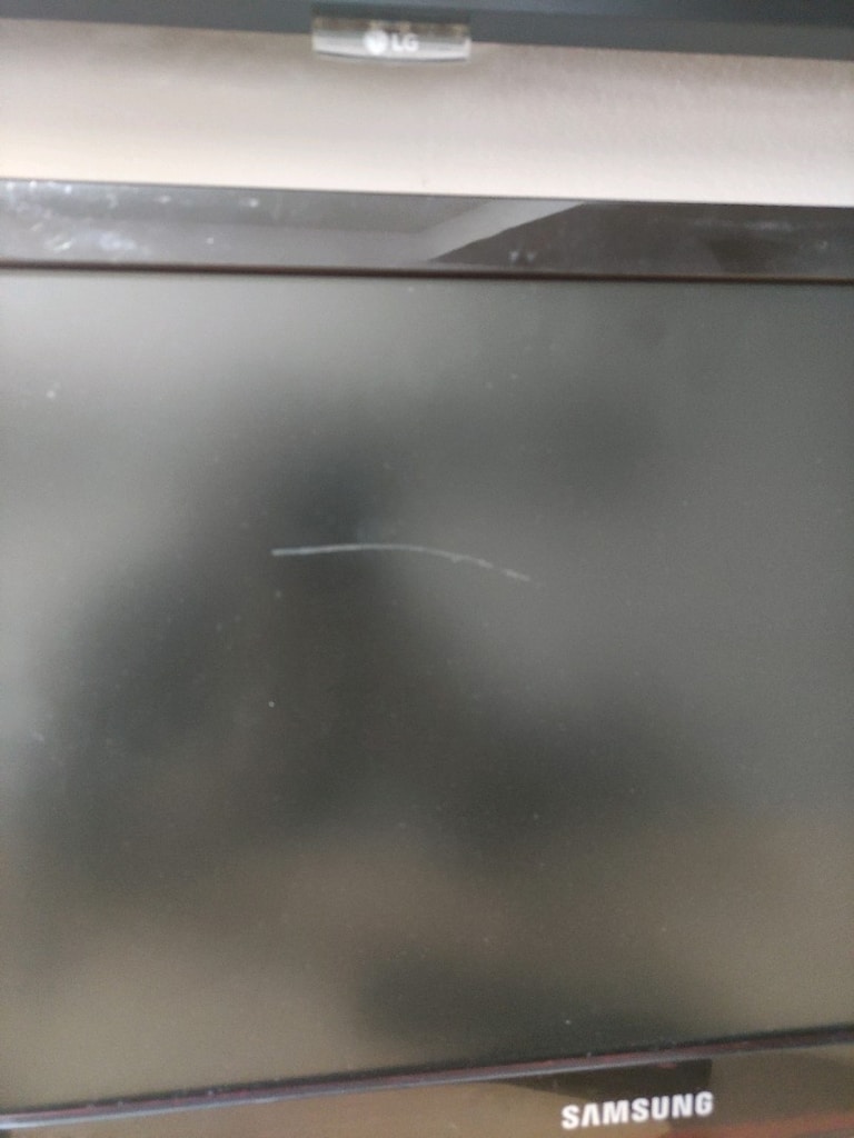 Samsung HD televizyon 55 ekran ekranlar yuzeysel çizik mevcut - 7