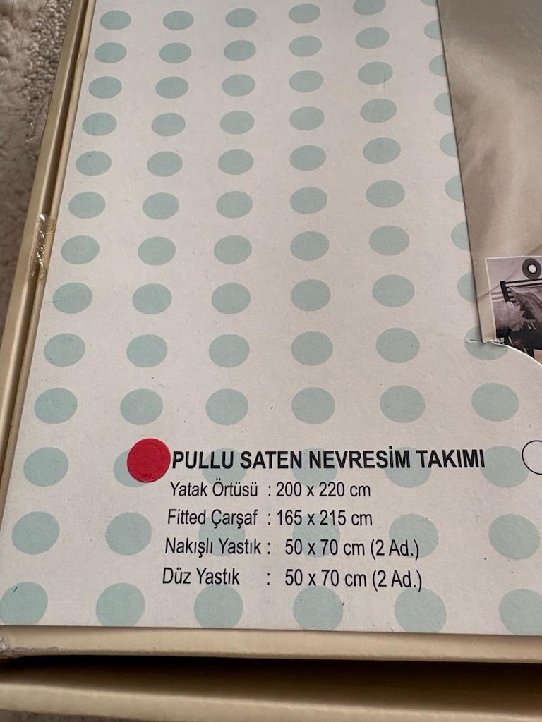 %100 Pamuk Saten Çift Kişilik Takım – Hiç Kullanılmadı Kutusunda - 2