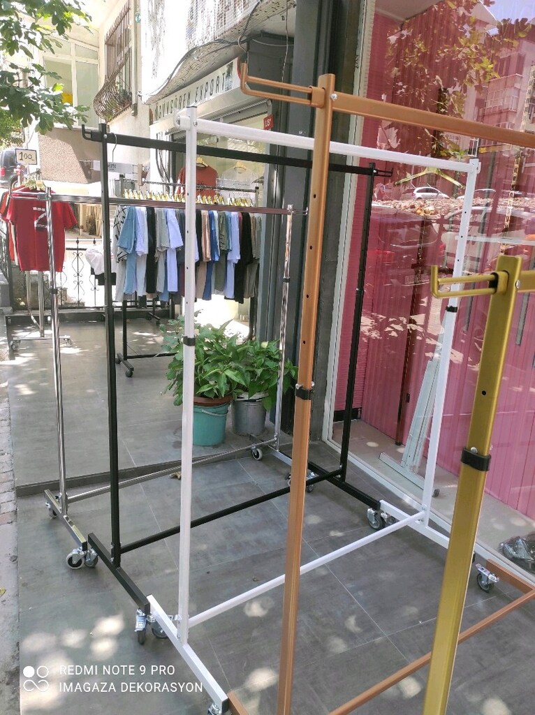 Elbise Askısı Standı, Konfeksiyon Askılık Stant, Mağaza Orta Standı - 6