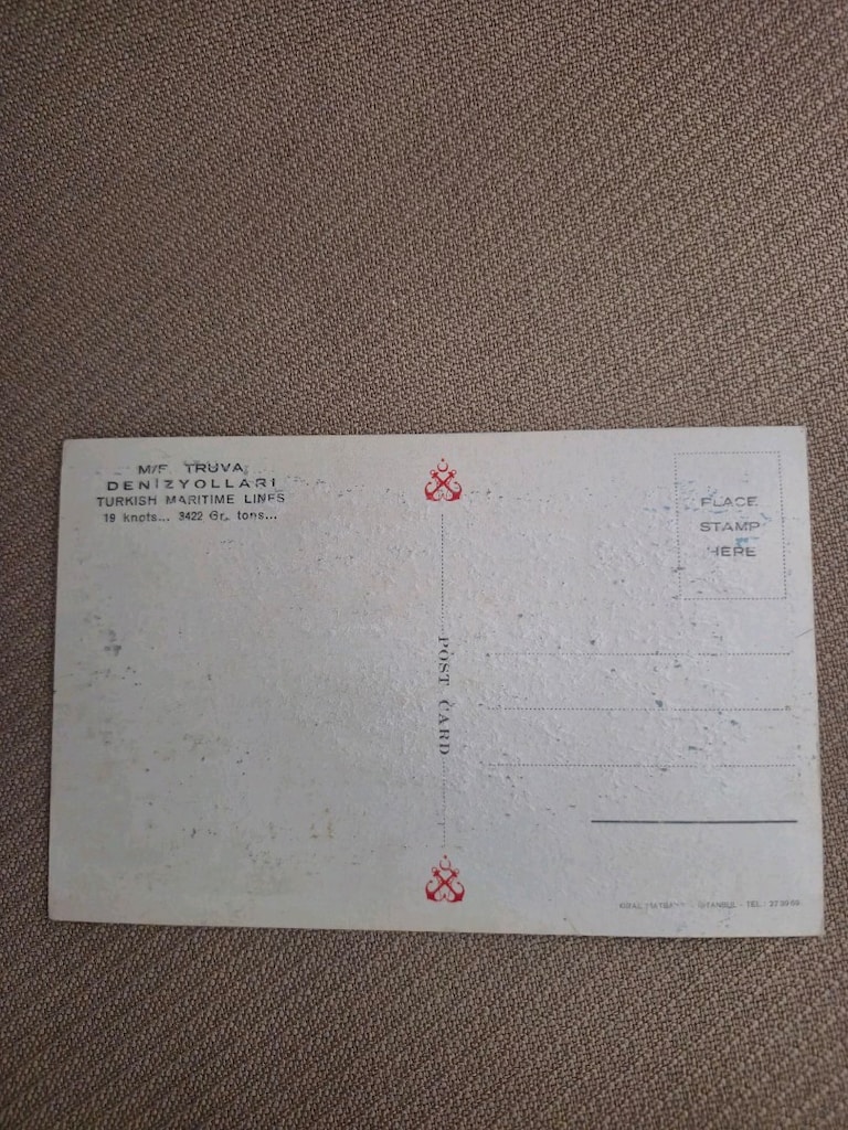 VİNTAGE DENİZCİLİK TEMALI KARTPOSTAL ...1970 lerden - 2