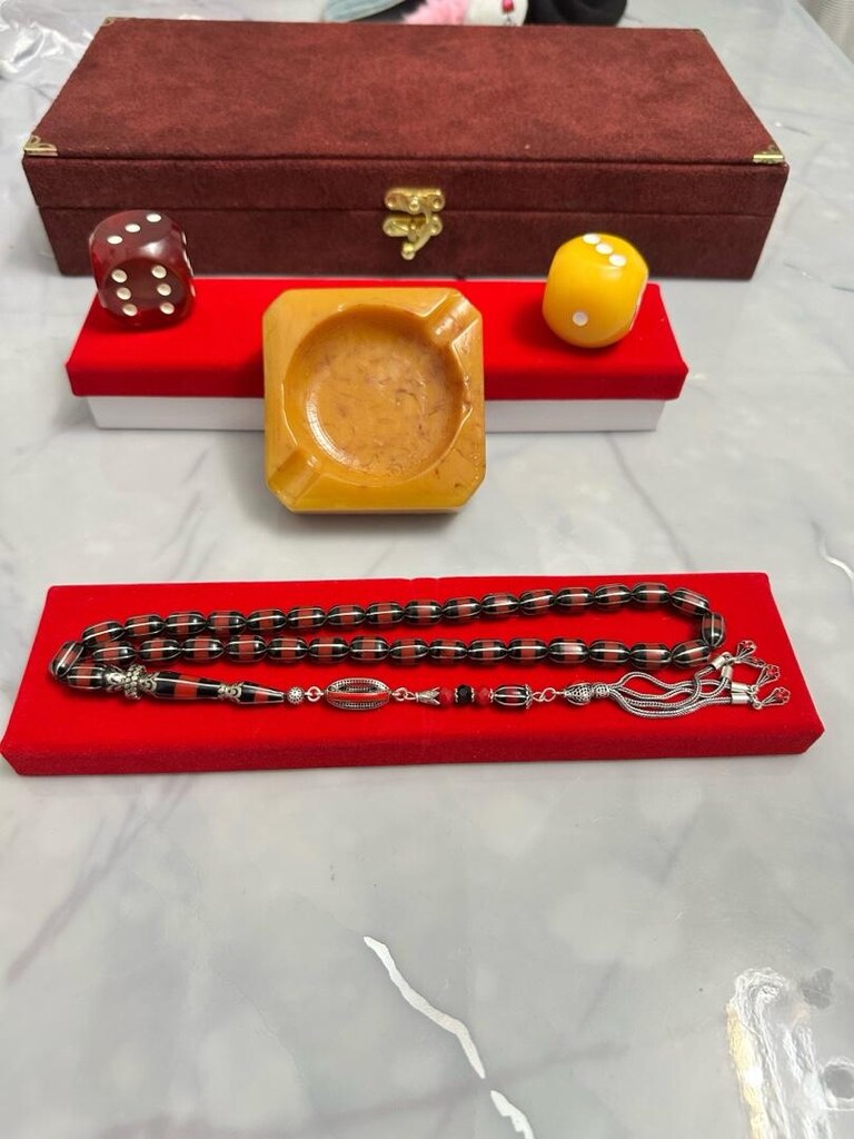 8’li Karpuz Yarma Komple 925 Ayr Gümüş İşlemeli Galalitli Erzurum Oltu - 6