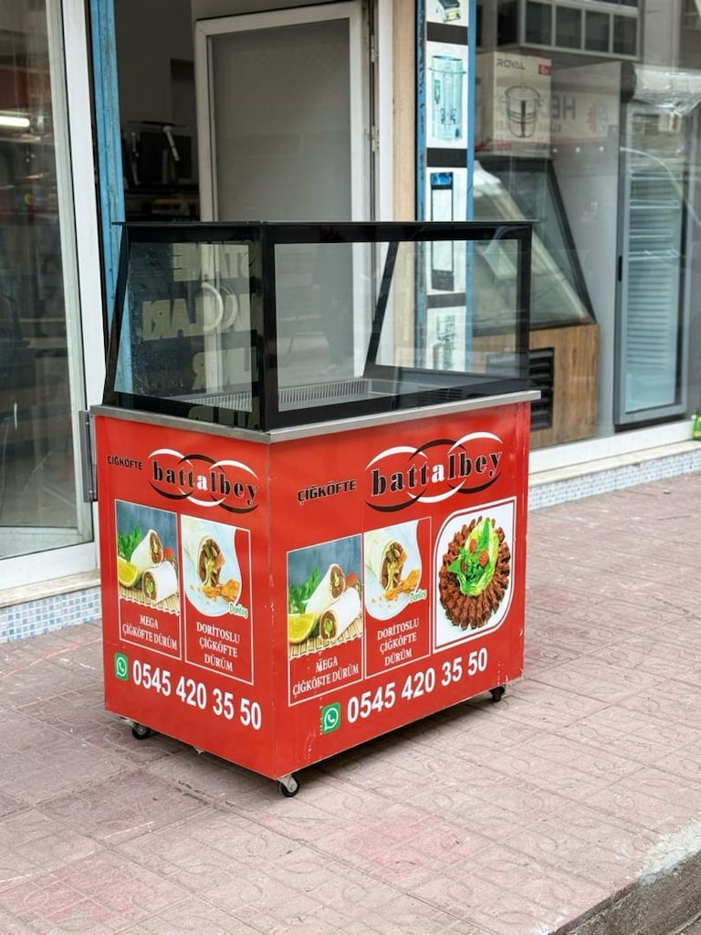 çiğ köfte dolabı çiğ köfte tezgahı çiğ köfte meze dolabı - 7