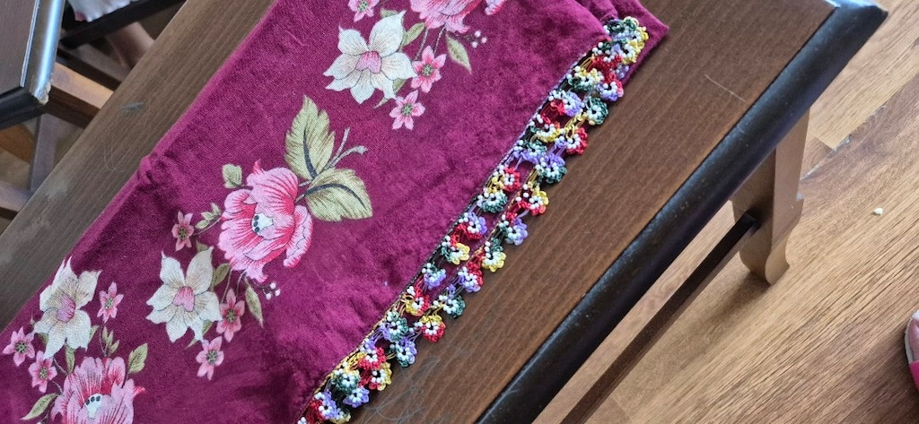 Sıfır / Temiz Renk Renk Oyalı Büyük Yazma Lotu - 7