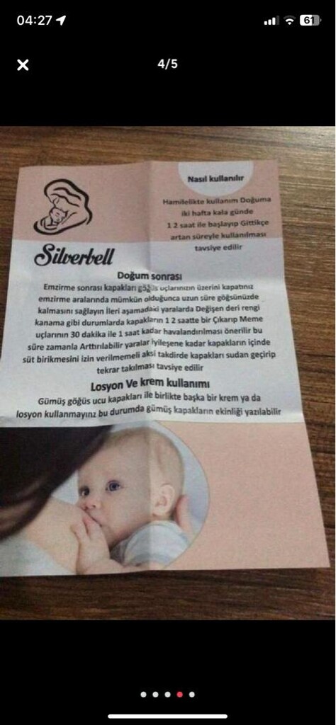 göğüs ucu koruyucu gümüş kapak - 4