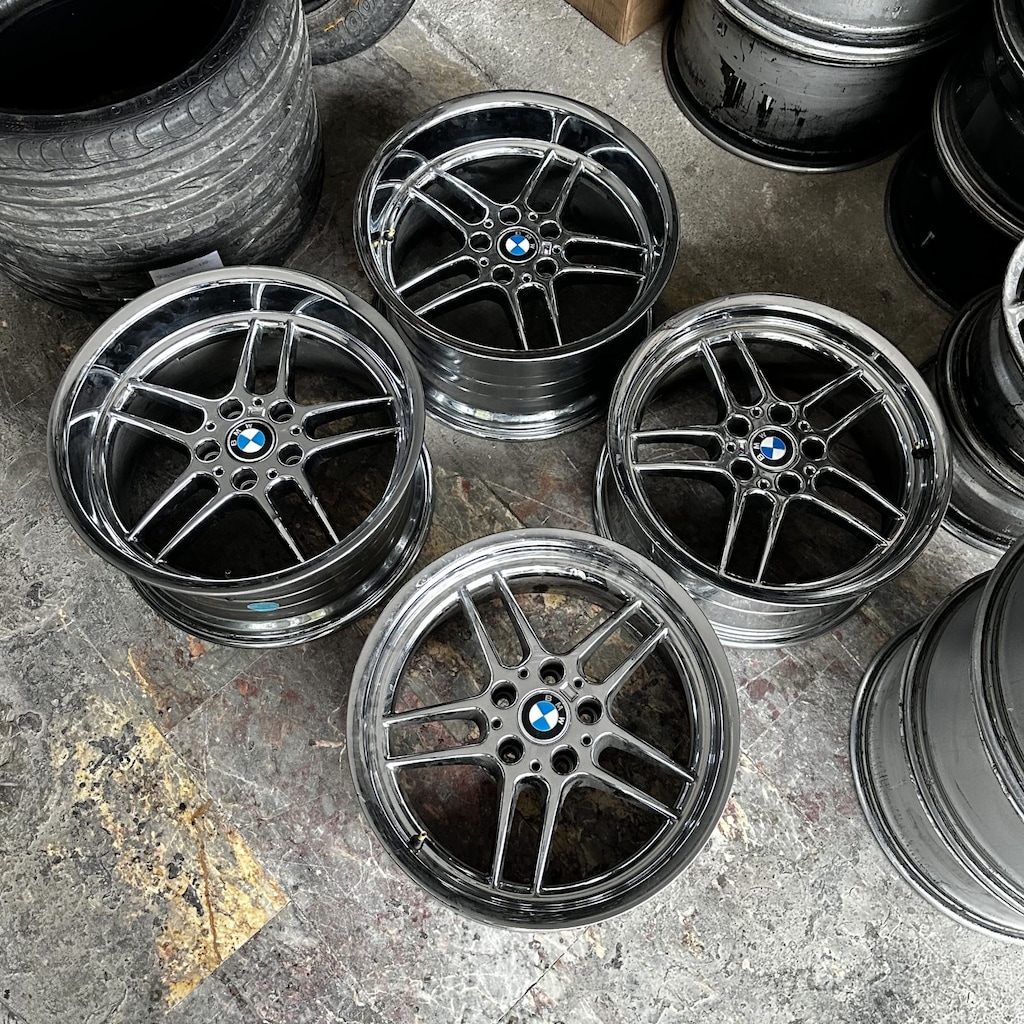 18 inç 5x120 BMW M Paralel Krom Jant Takımı 8,5-10 Offset 2. El - 4