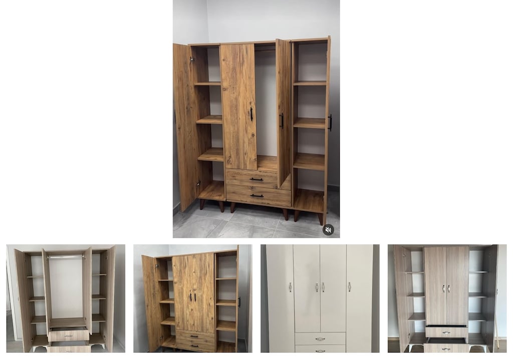 4 kapaklı elbise dolabı aqizffgcld - 2