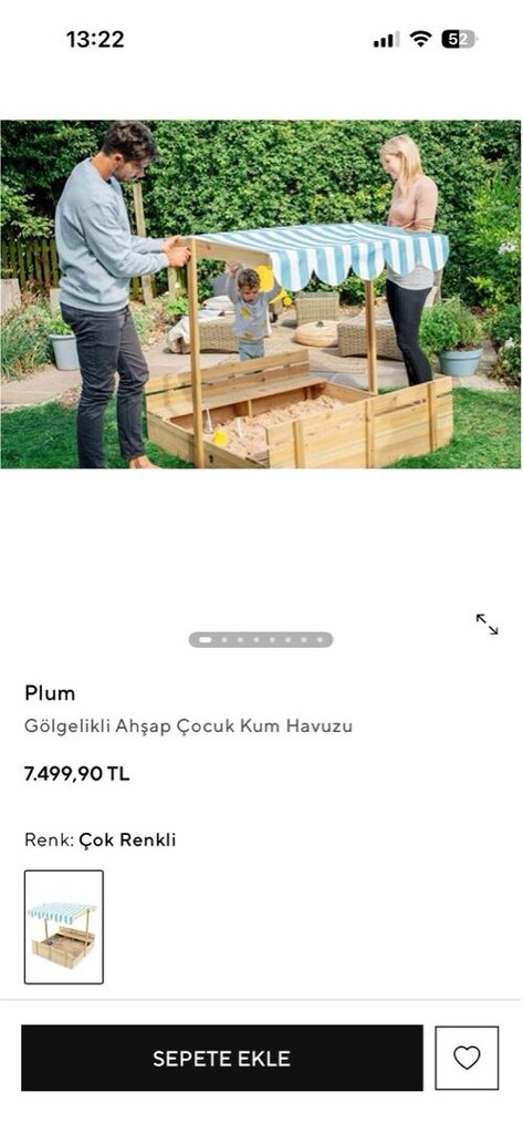 Plum Ahşap Çocuk Kum Havuzu - 2