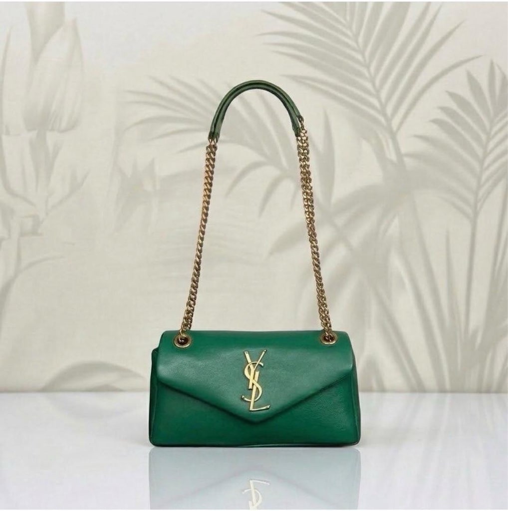YSL (Saint Laurent) Taba Deri Zincirli Omuz Çantası - 7