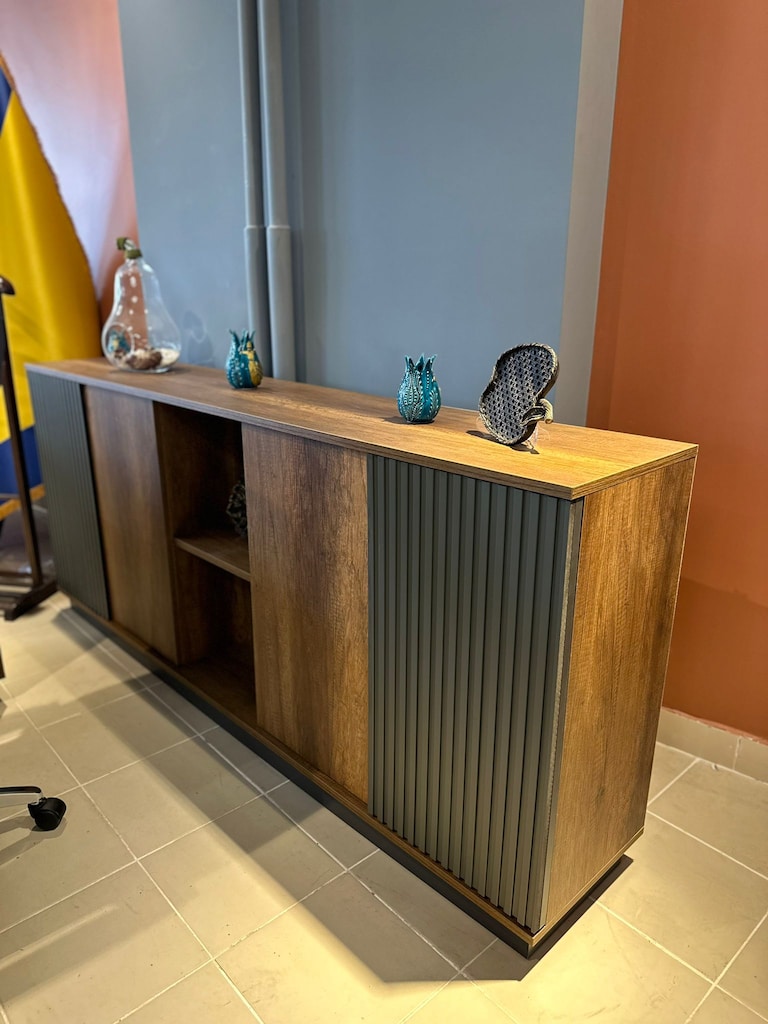 KLAS OFİS ÜSKÜDAR 180x80 cm BAROK CEVİZ MÜDÜR MASASI TAKIMI - 5