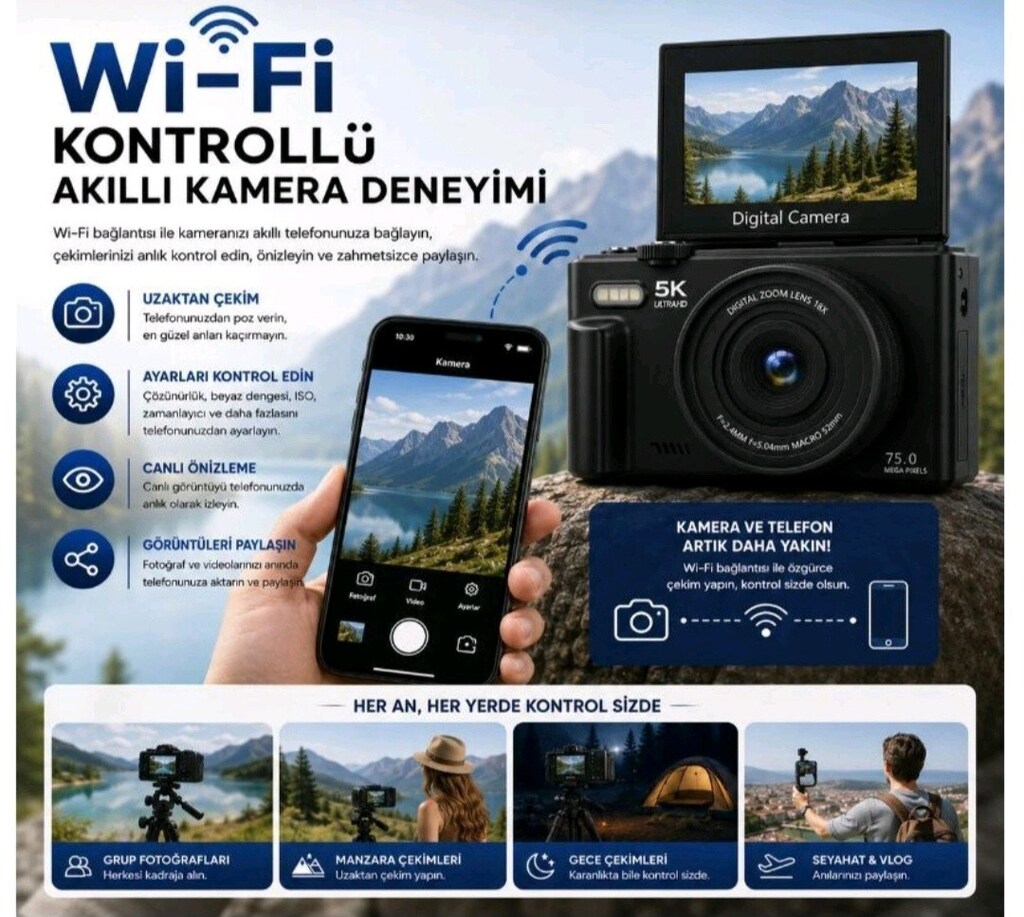 Dijital Fotoğraf Makinesi 64gb sd kart hediyeli - 2