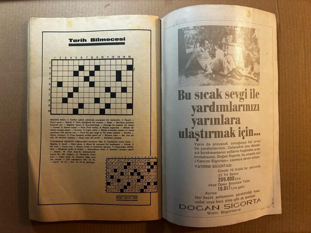 Hayat Tarih Dergi. Eylül 1972 . Yırtık, eksik sayfa yoktur. #hobi #kol - 11