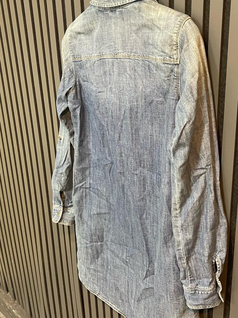 ZARA BASİC DENİM KOT ELBİSE - 7