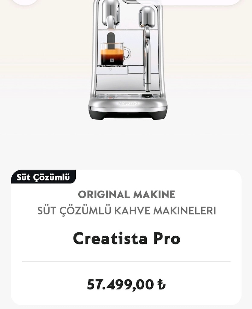 SIFIR AYARINDA NESPRESSO CREATİSTA PRO KAHVE MAKİNASI - 5