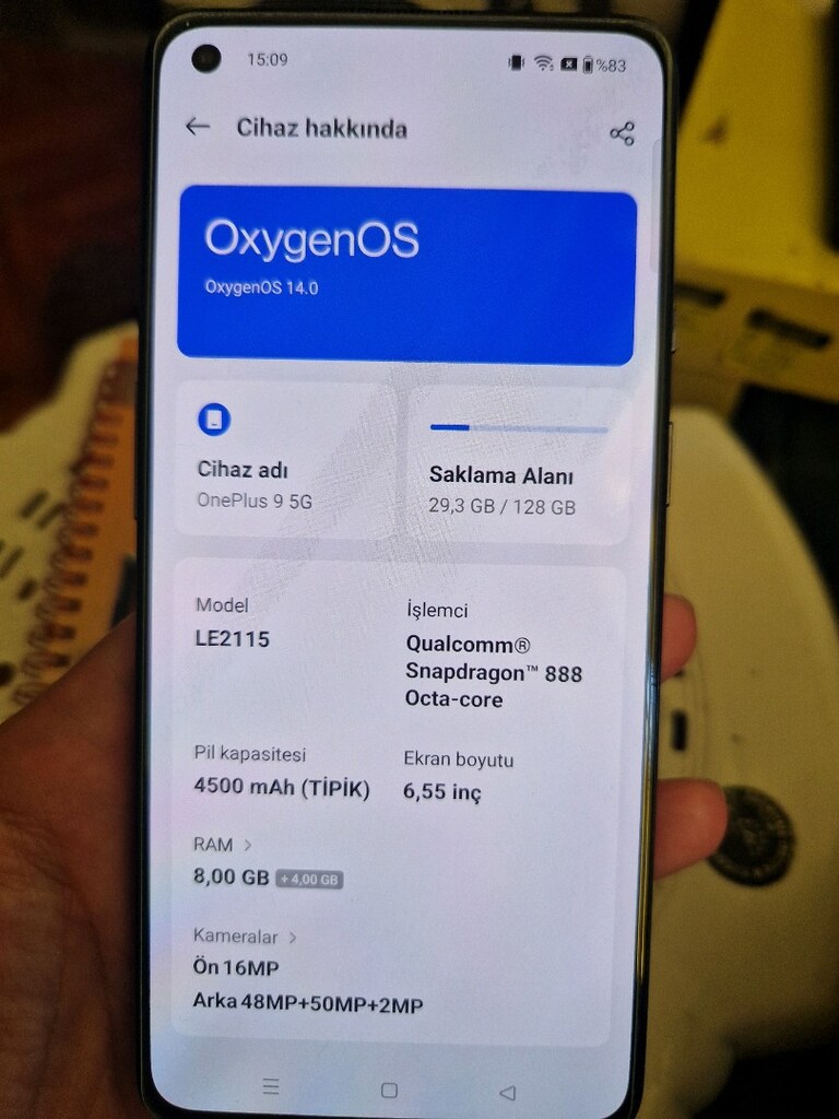 oneplus 9 kayıtlı 8-128 gb - 7