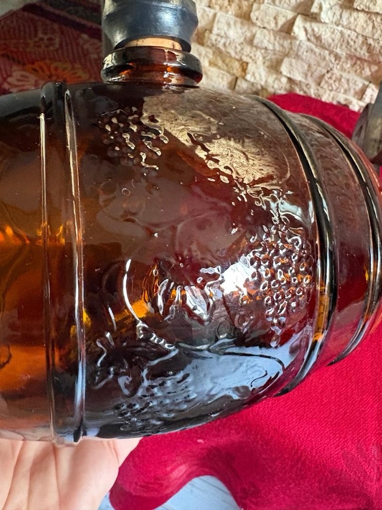 Ferforje Standlı Vintage Cam İçki Fıçısı – 1.5 Litre (Dönem Ürünü) - 15