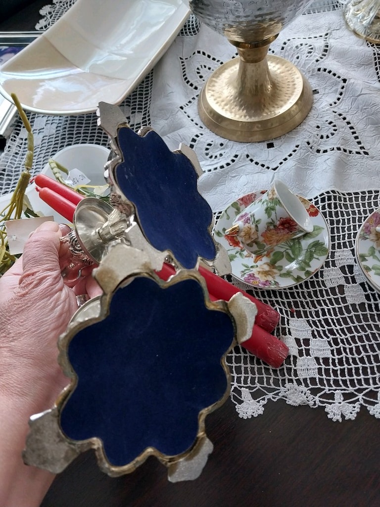VIntagr Gümüş Kaplama Samdan Takını 2li - 6