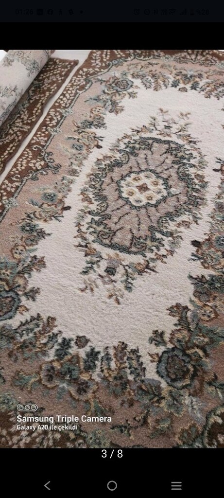 120+205cm Isparta el dokuma yün halı - 2