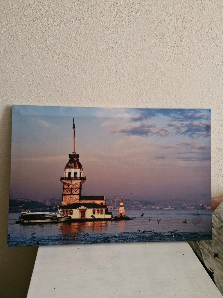 İstanbul Kız Kulesi Manzara Işıklı Tablo - 3
