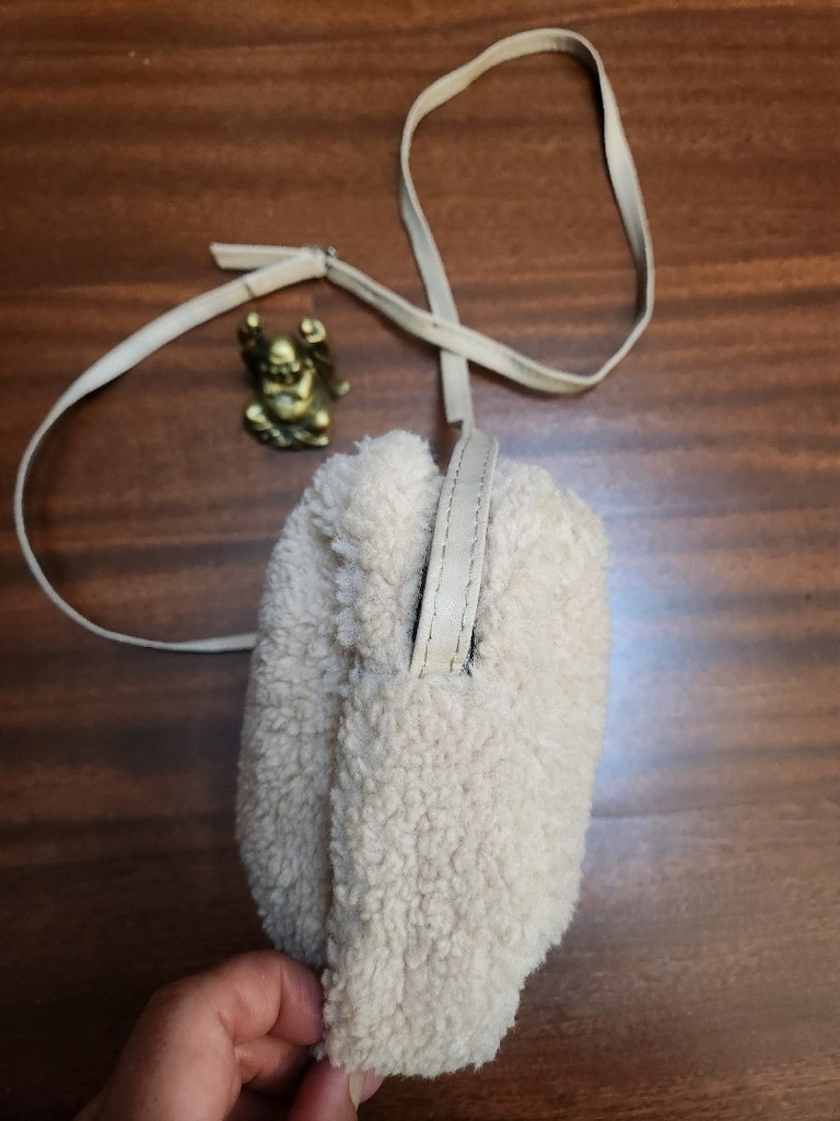 BEJ PELUŞ ÇAPRAZ ÇANTA - 6