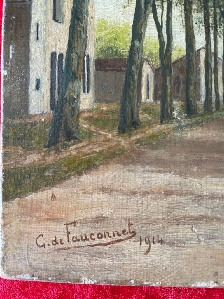 Guy-Pierre Fauconnet imzalı Orijinal Yağlıboya (1914) - 5