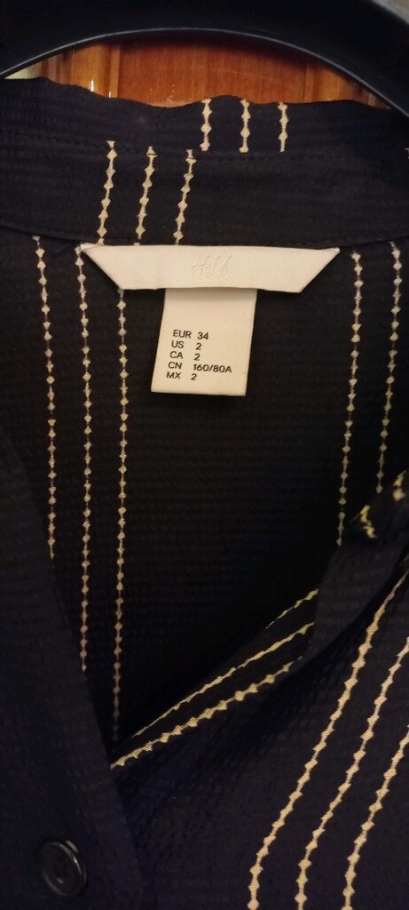h&m oversize siyah çizgili yepyeni gomlek - 6
