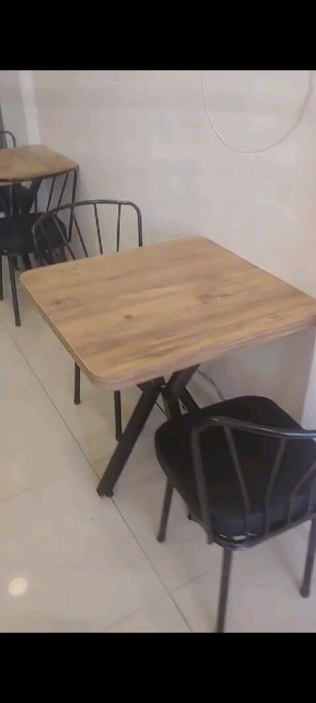 Sıfır ürün 70'e 70 Cafe masa 2 adet sandalye kapıda ödeme - 2