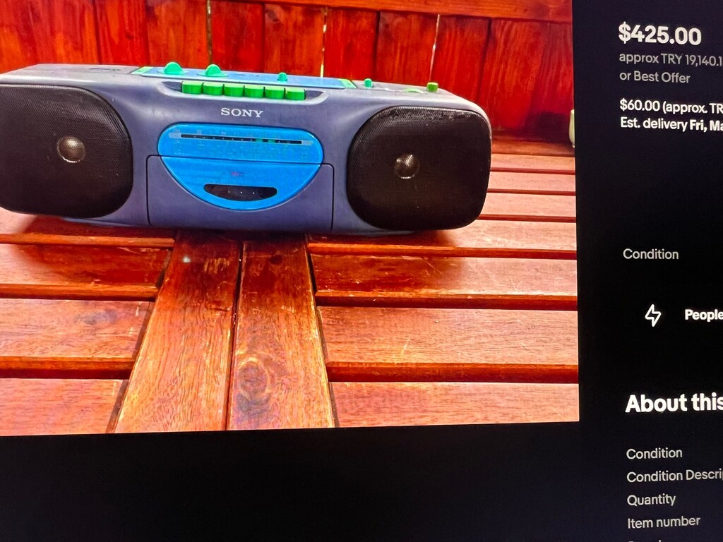 SONY CFS-E6 ÖRJİNAL RADYÖ CASSETTE - 2