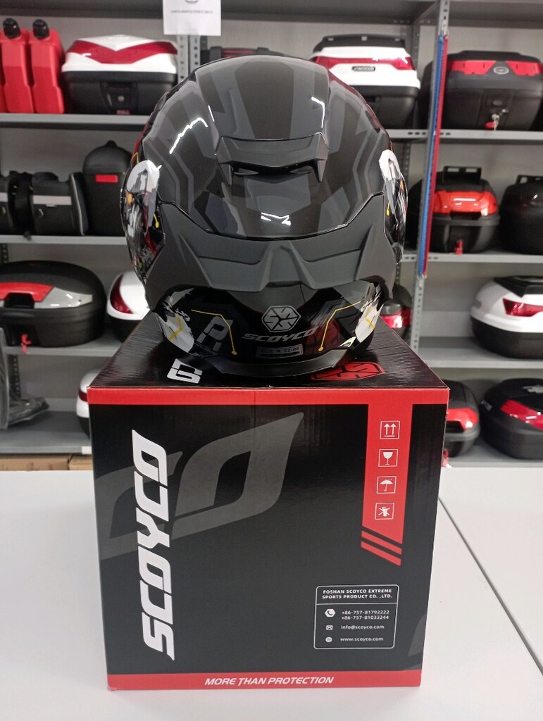 Scoyco Cyber Kapalı Kask Ayna Vizörlü - 3