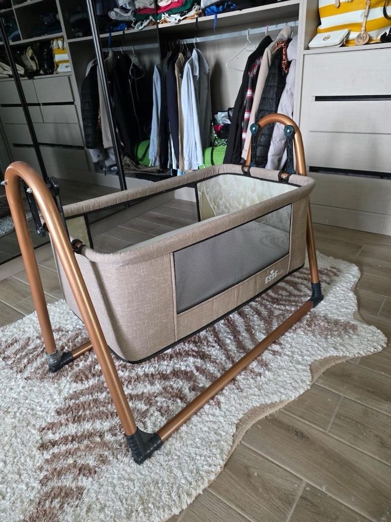 QESSO Baby AQUA Gold Beşik +Yatak - 3