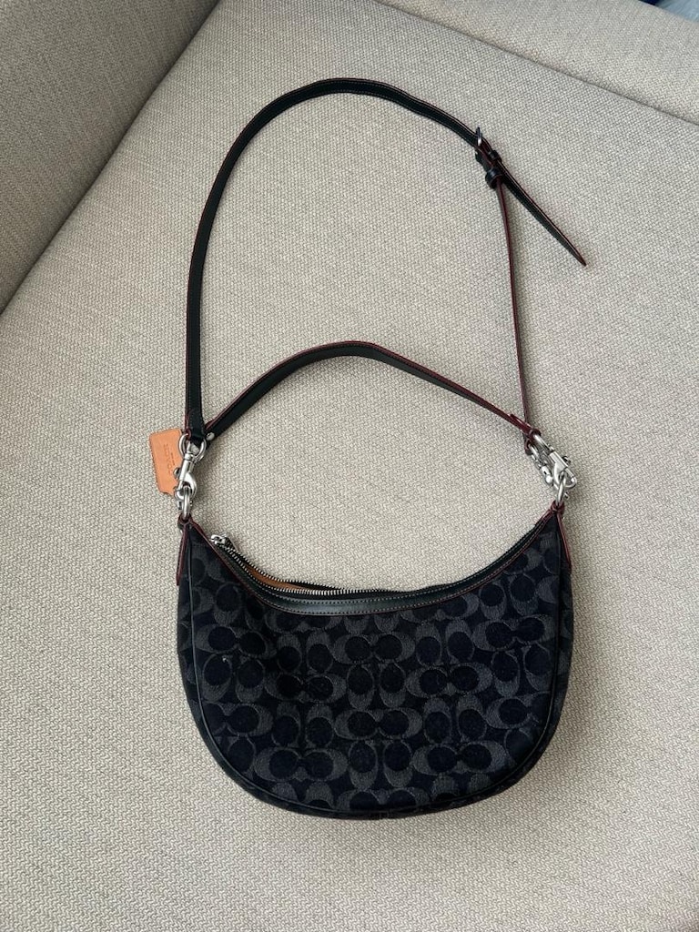 Coach Aria Signature Denim Shoulder Bag - 2