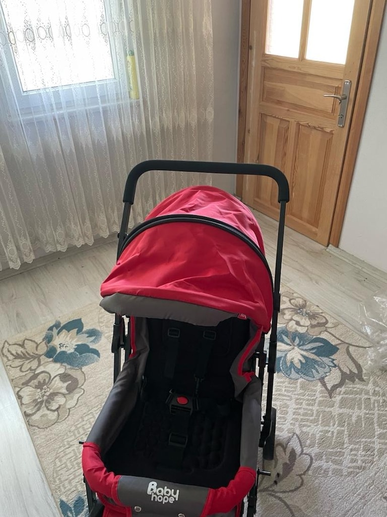 Sıfır BABY HOPE Kırmızı bebek Arabası - 5