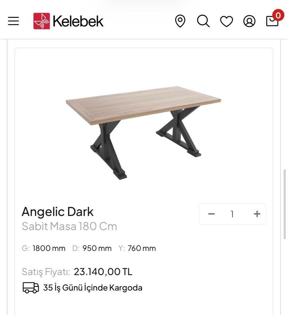 Kelebek Angelic Yemek Odası Takımı - 2