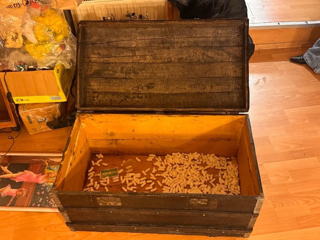 antika sandık ve bambu koltuk - 3