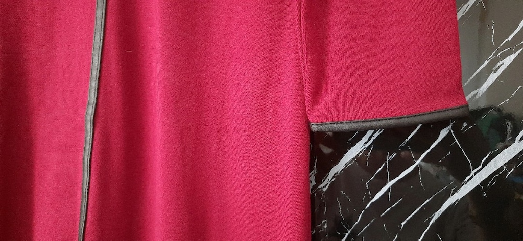 bordo elbise - 2
