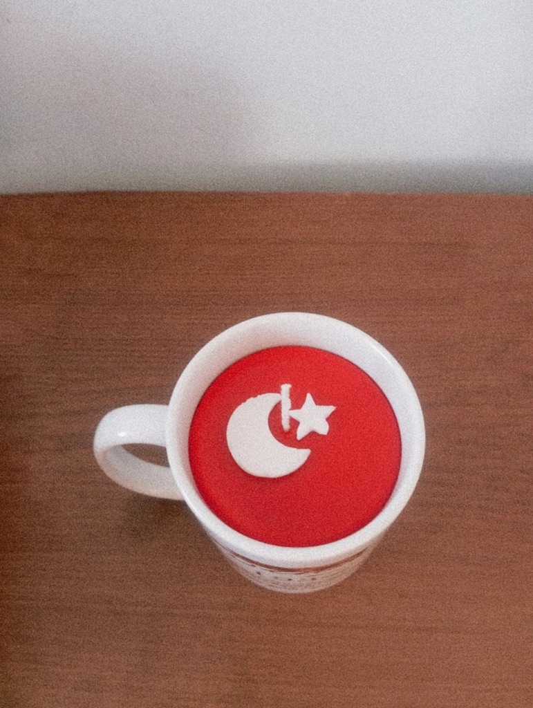 Atatürk İmzalı ve Türk Bayraklı Kupa Mum - 2