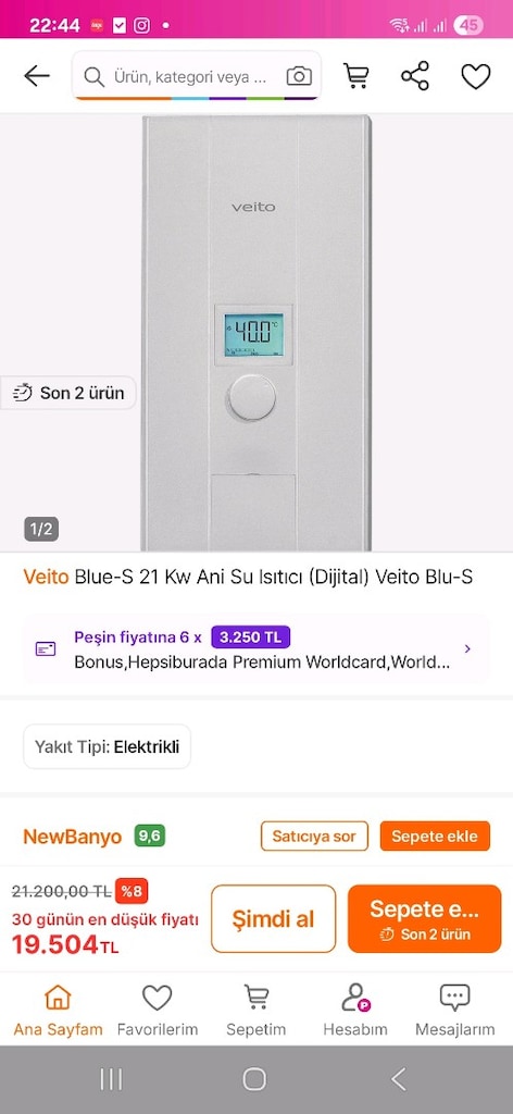 VEITO BLUE-S 21kw Ani Su Isıtıcı - 4