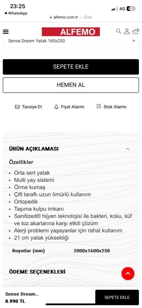 Alfemo Yatak - 5