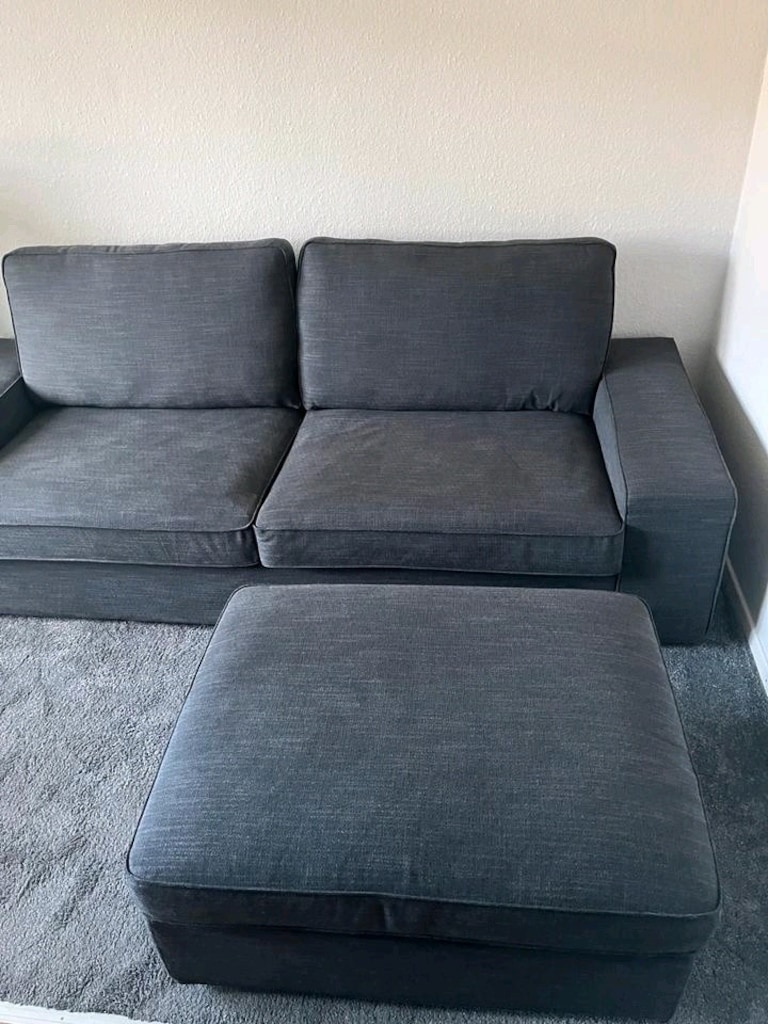 eve teslim kurulum dahil ikea kivik 3lu 2li koltuk ve orta puf - 2