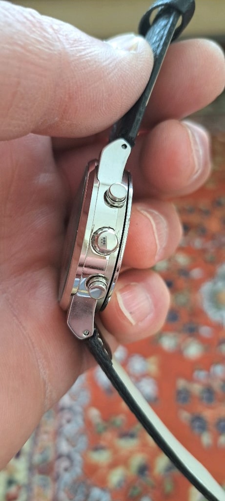 2.el casio ef 500 Analog saat camı kasası temiz yeni deri kordon - 6