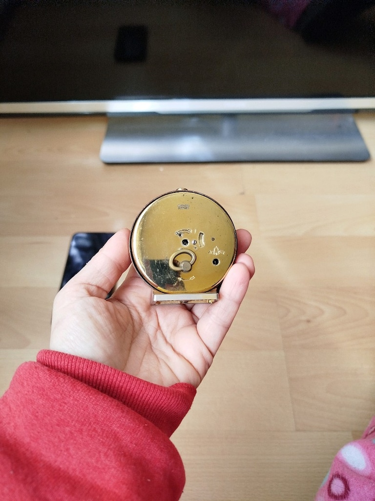 Vintage Almanya Junghans Trivox çalar saat masa çalar saati ahşaptan - 7