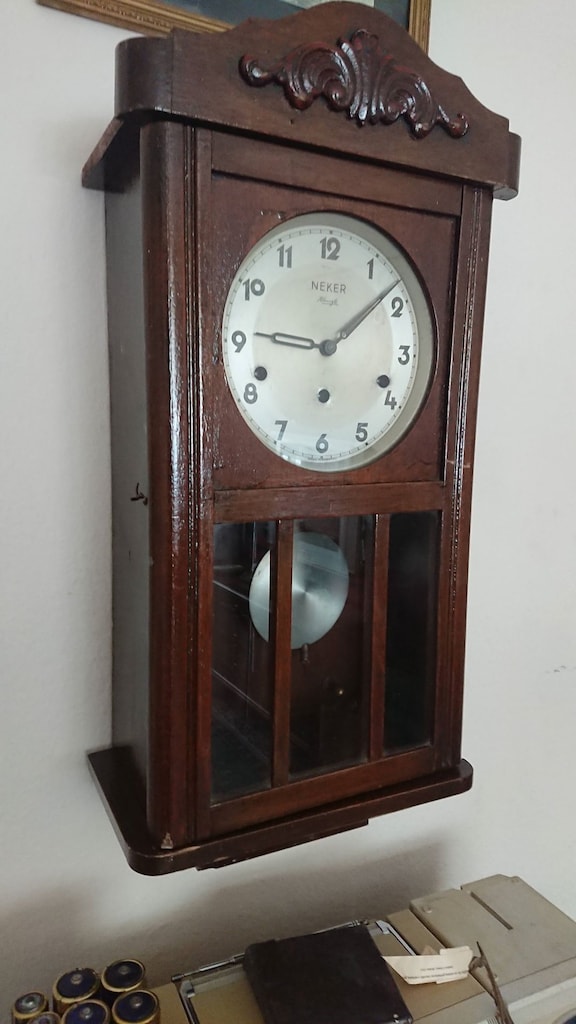 Neker Kienzle Alman Yapımı Mekanik Kurmalı Duvar Saati - 8