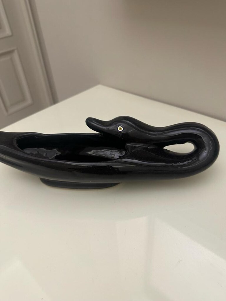 Vintege porselen siyah dekoratif obje 32 cm - 7