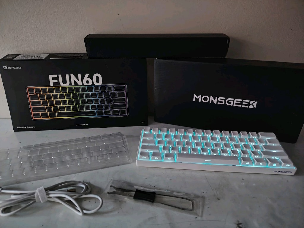 AKKO MONSGEEK FUN60 Pro BEYAZ Manyetik Switch 8K Hz ARGB - 4