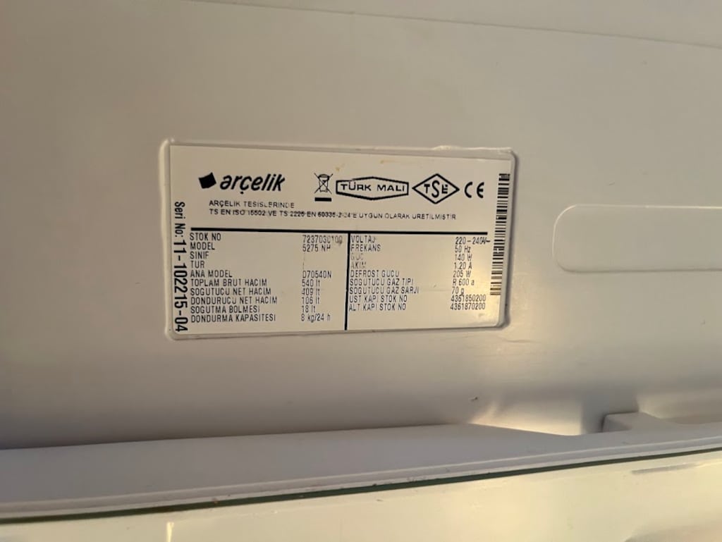 ARÇELİK 5275 NF NO-FROST BEYAZ BUZDOLABI 540 LİTRE - 6